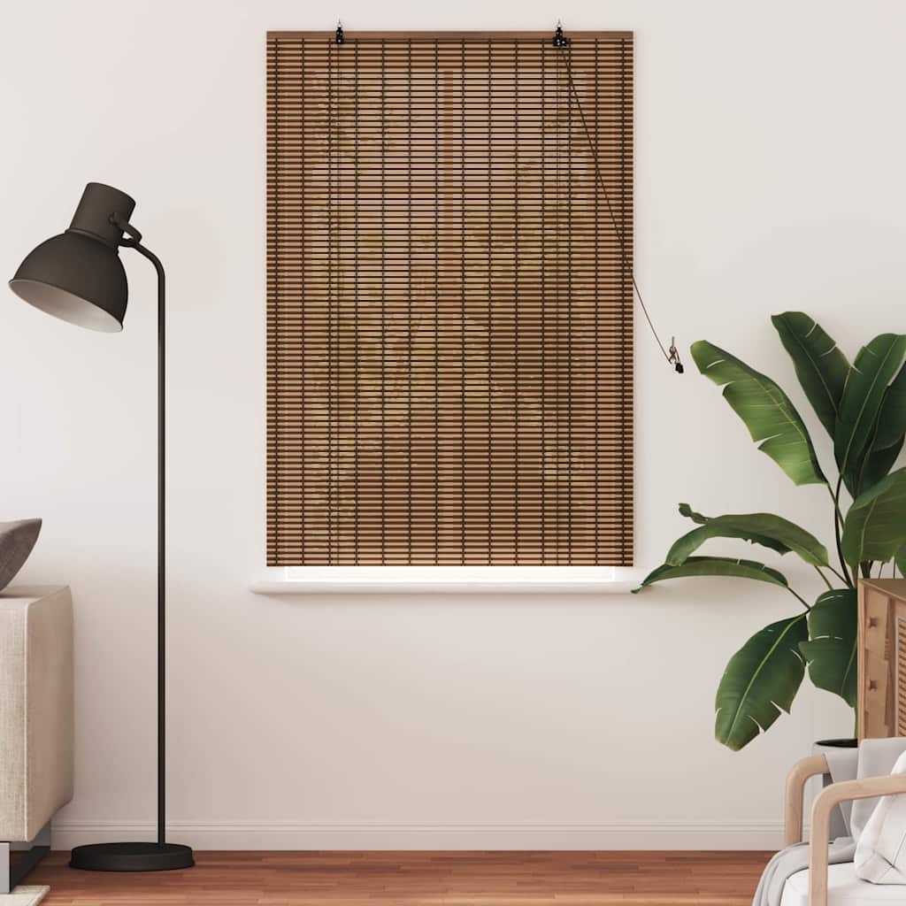 Window Blind Geometric Brown 120 x 160 cm Bamboo